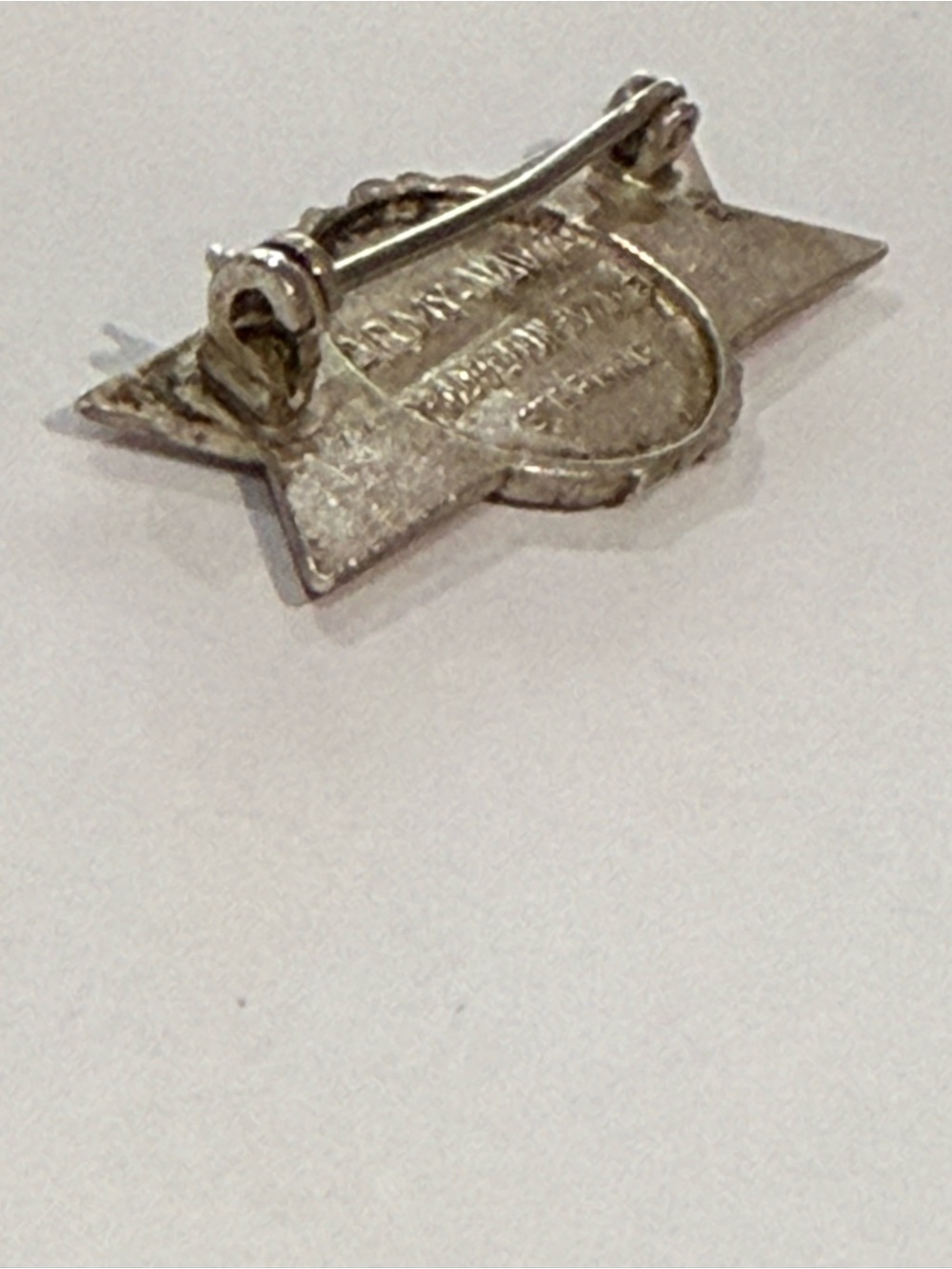 925 Sterling Silver Antique WWII Enamel Army-Navy Production Award Pin Brooch - Picture 5 of 7